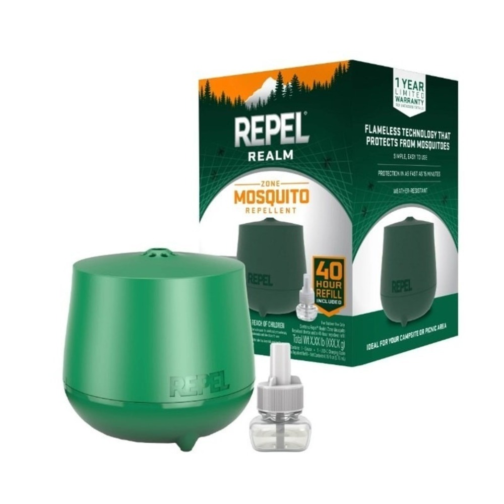 Repel Realm Zone Mosquito Outdoor Diffuser, Rechargeable - NEW
